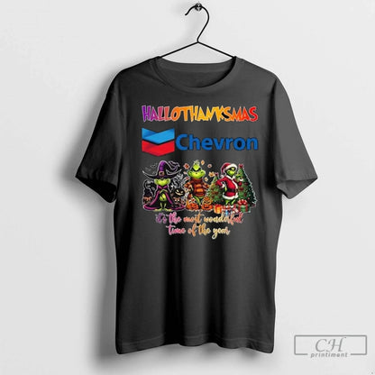 Grinch Hallothanksmas Chevron Its Most Wonderful Time Year 2025 Long