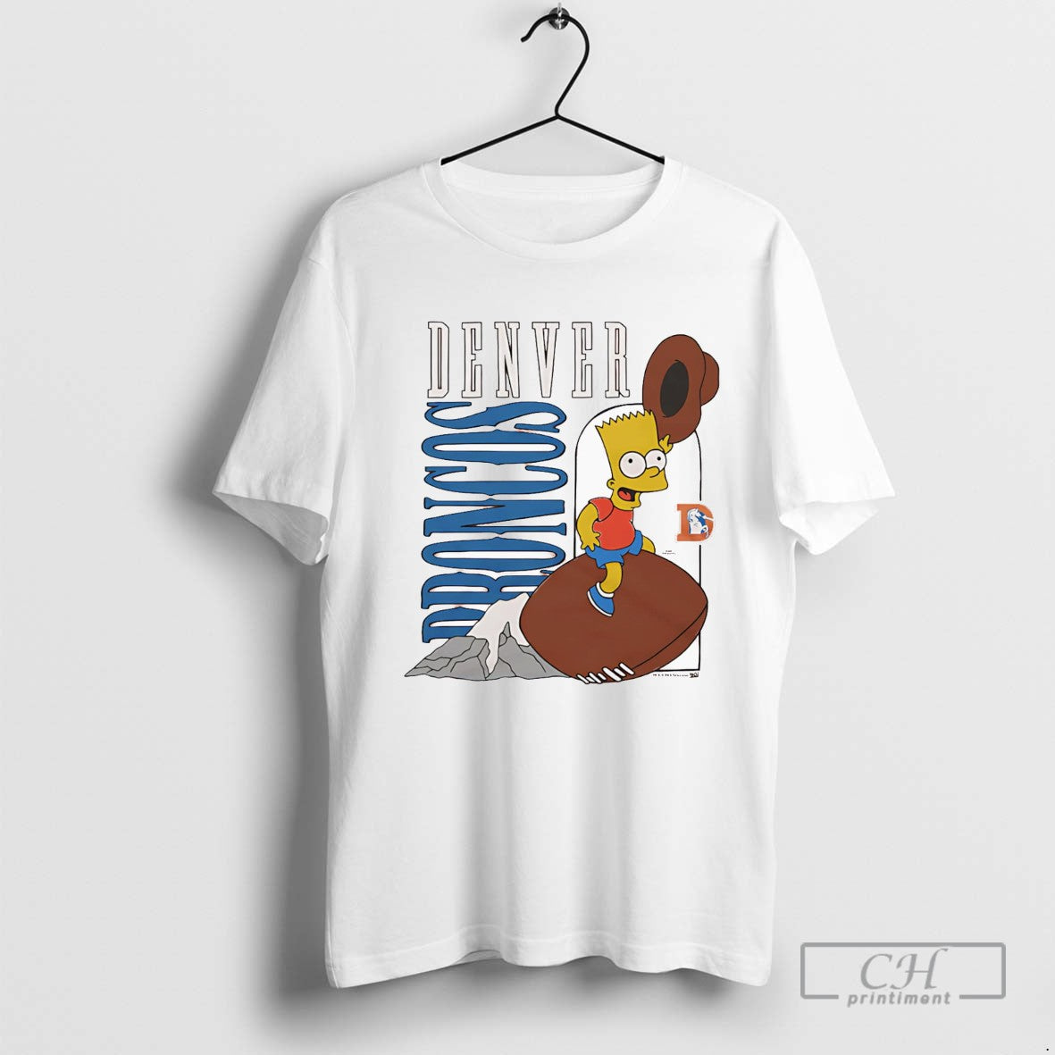 Simpsons Bart X Denver Broncos Sweatshirt Vintage Art