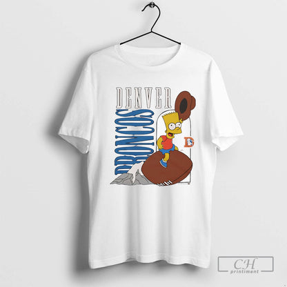 Simpsons Bart X Denver Broncos Sweatshirt Vintage Art