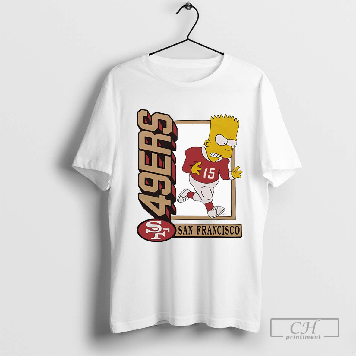 Simpsons Bart X San Francisco 49Ers Long Sleeve Premium Collection