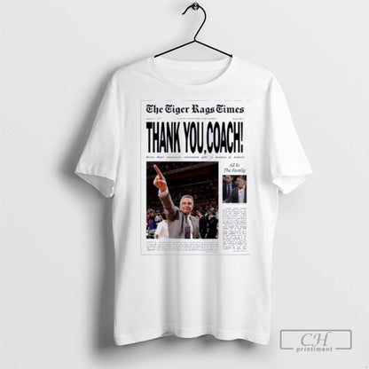 Tigers Rags Time Bruce Pearl Thank You Coach T Shirts Sweatshirt