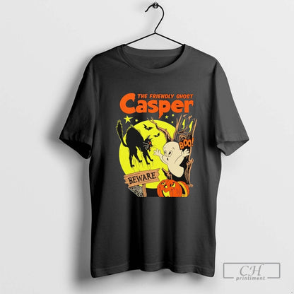 Friendly Ghost Casper Beware Boo Cat Ghost Halloween Hoodie Classic