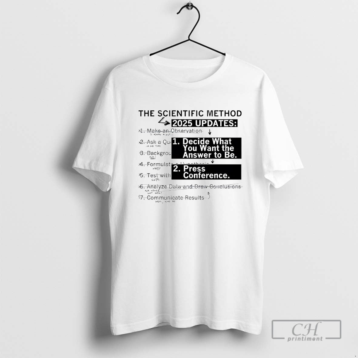 Scientific Method 2025 Updates Press Conference TShirt Authentic Gift