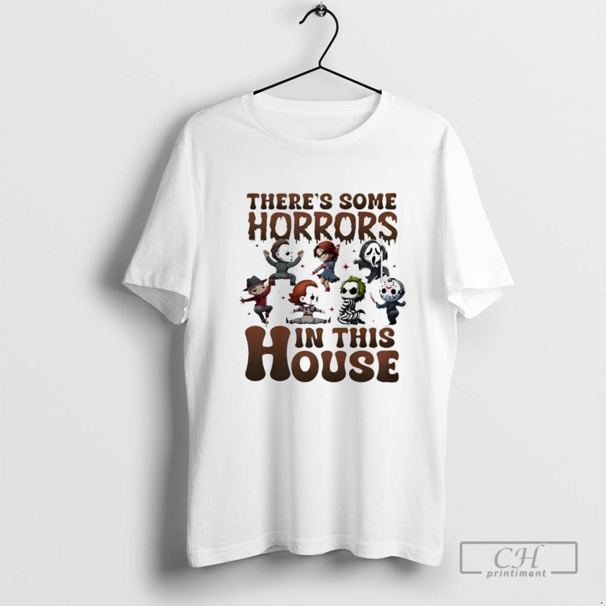 Theres Some Horros This House Halloween Hoodie Premium Apparel