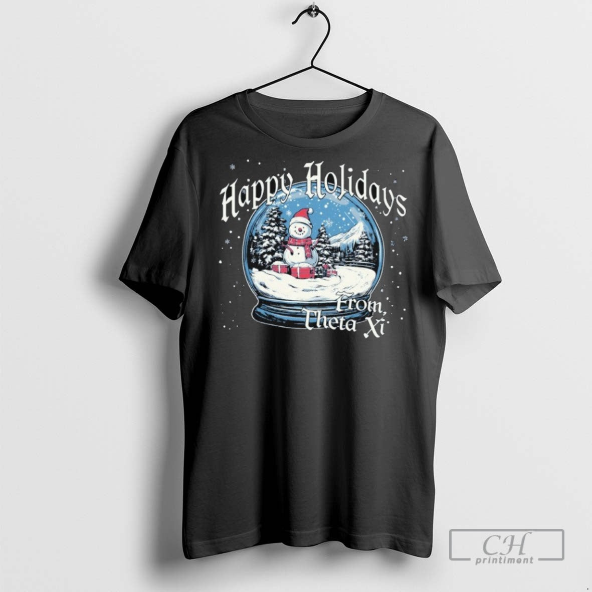 Theta Xi Happy Holidays From T Shirts Tee Classic Outfit