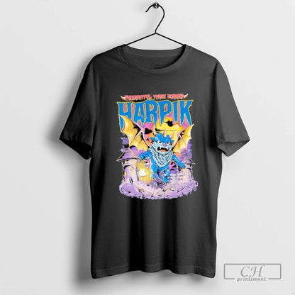 Thoughtful Three Horned Harpik Character Sweatshirt Retro Fashion