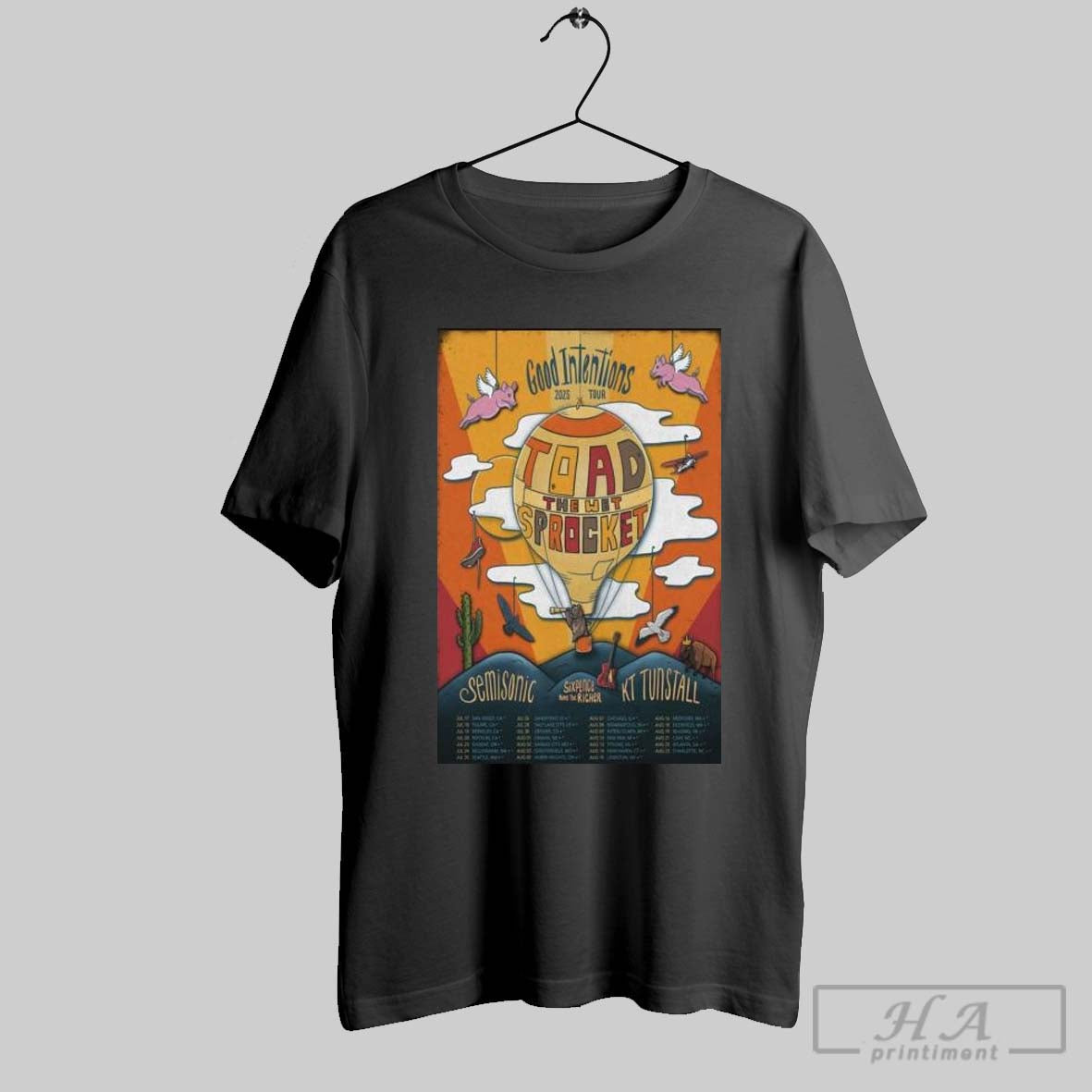 Toad Wet Sprocket Good Intentions 2025 Tour T Shirts Long Sleeve