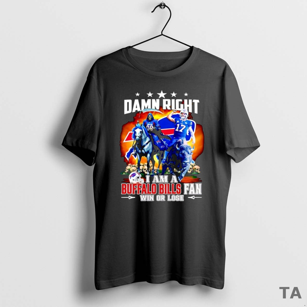Damn Right I Am Buffalo Bills Win Or Lose 2025 Mascot Tank Top