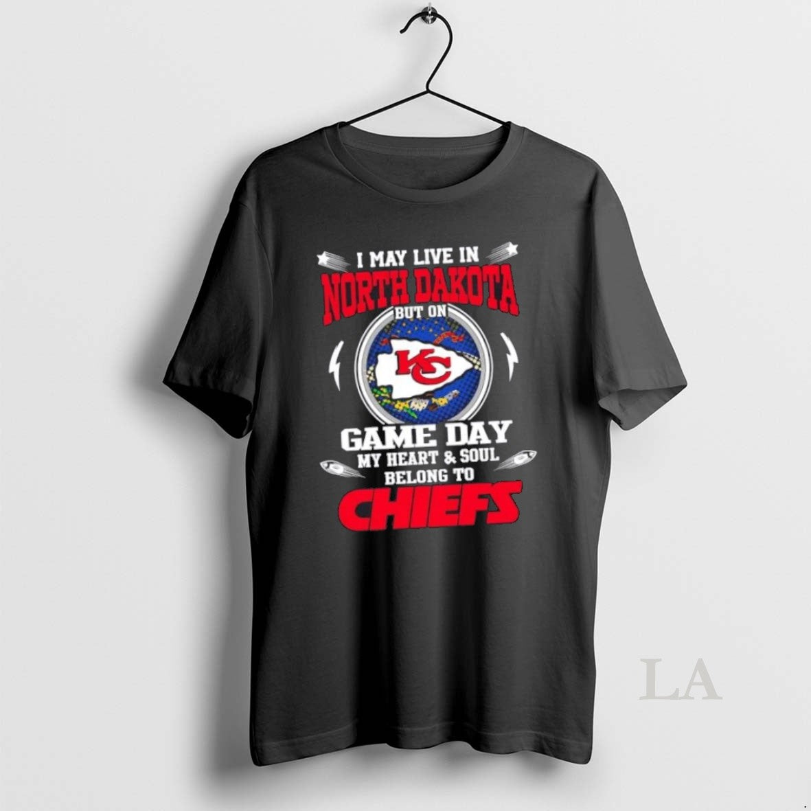 I May Live North Dakota But Game Day My Heart And Soul Shirt Vintage