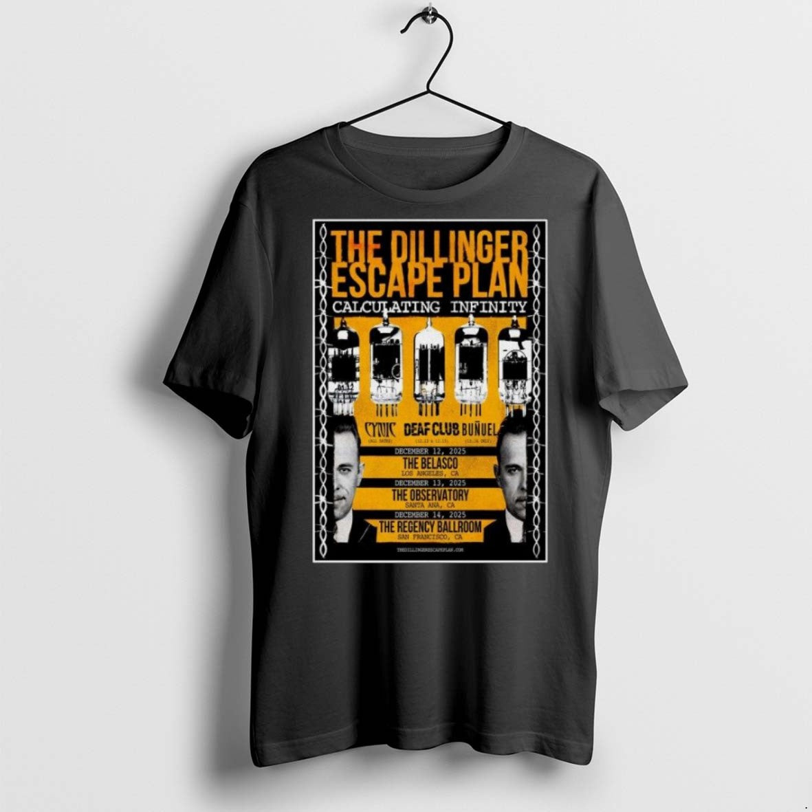 Premium Dillinger Escape Plan California December 12 14 2025 Tour