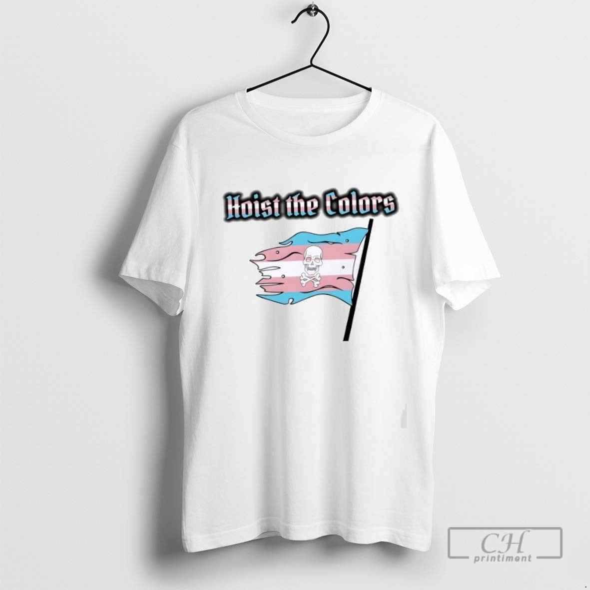 Trans Hoist Colors Pirate Flag Shirt Trendy Art