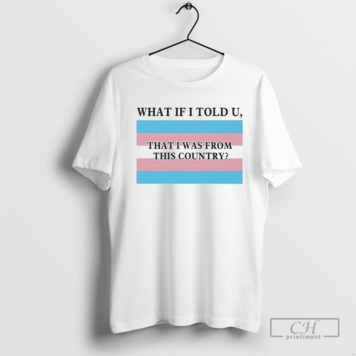 Transgender Pride Flag Printed What If I Told U That I Was From This