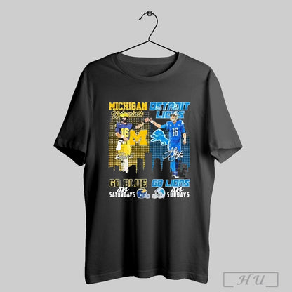 Trending Awesome Michigan Wolverines Go Blue Saturdays Detroit Lions