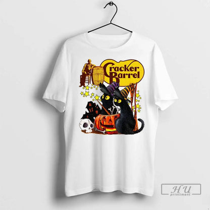 Trending Black Cat Witches Cracker Barrel Halloween 2025 T Shirts