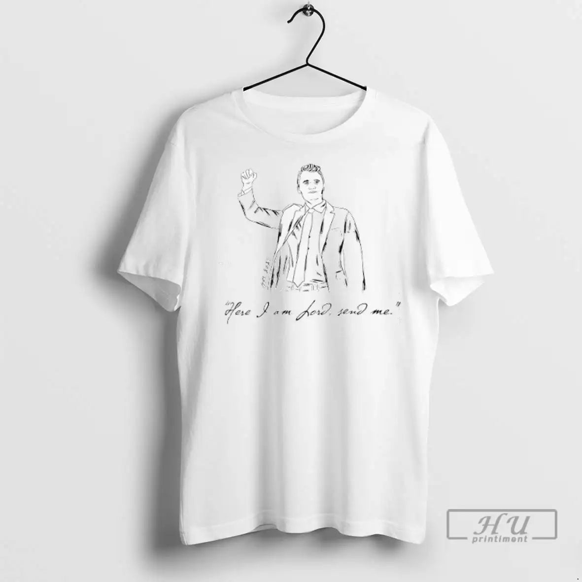 Trending Charlie Kirk Here I Am Lord Send Me 1993 2025 T Shirts Tee