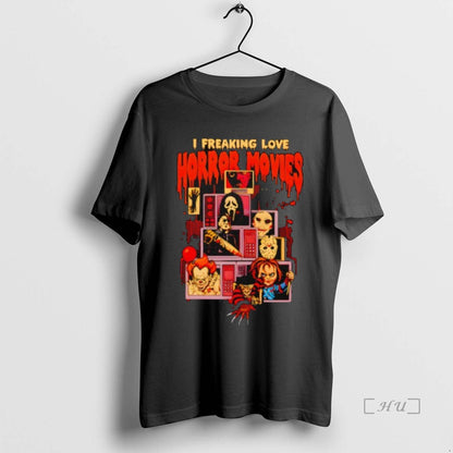 Trending Chucky I Freaking Love Horror Movies Halloween Tee Unique