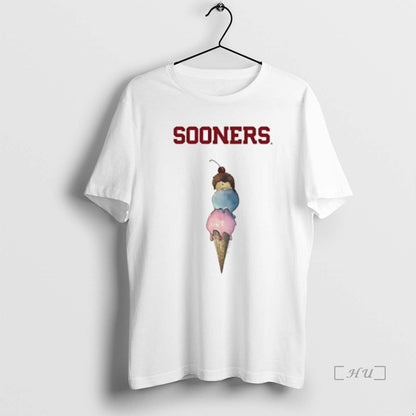 Trending Cream Oklahoma Sooners Triple Scoop TShirt Designer Style
