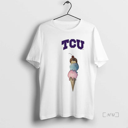 Trending Cream Tcu Horned Frogs Scoop Tee Classic Art