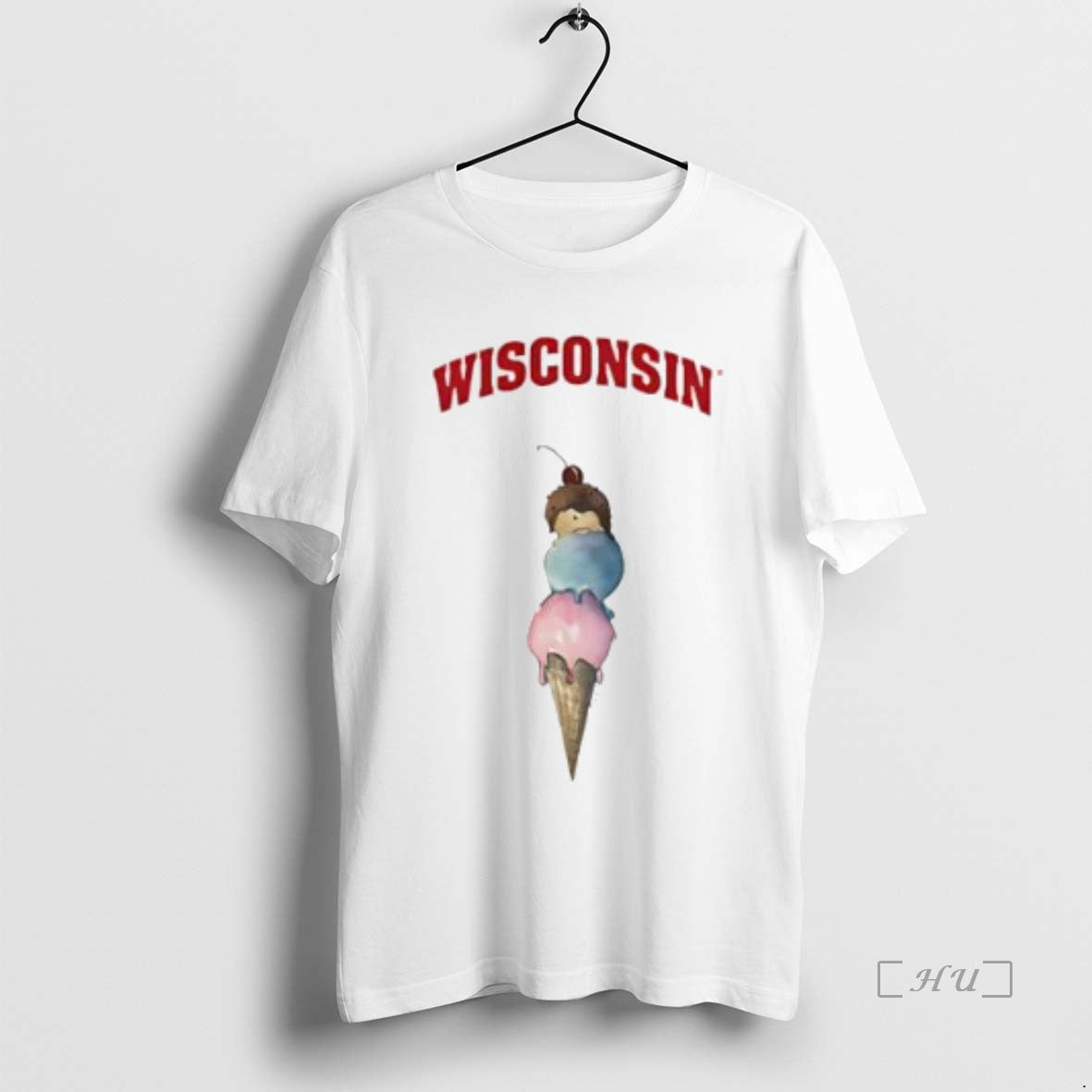 Trending Cream Wisconsin Badgers Triple Scoop Long Sleeve Trendy Gift
