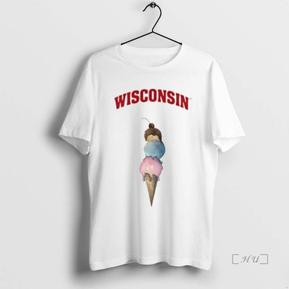 Trending Cream Wisconsin Badgers Triple Scoop Long Sleeve Trendy Gift
