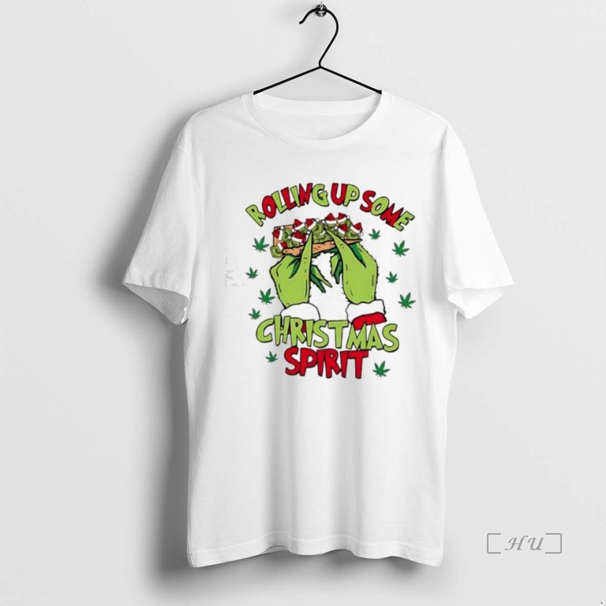 Trending Grinch Hand Rolling Up Some Spirit Long Sleeve Premium Art