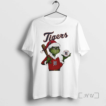 Trending Grinch Santa X Detroit Tigers Hold Ball Tee Elegant Look
