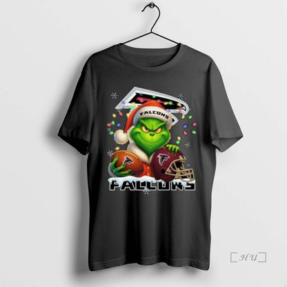 Trending Grinch X Atlanta Falcons Ball And Helmet Merry Long Sleeve