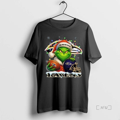 Trending Grinch X Baltimore Ravens Ball And Helmet Merry Sweatshirt