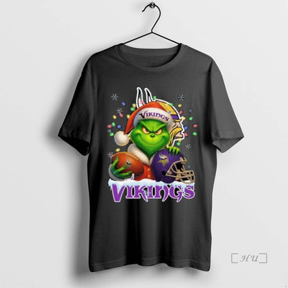 Trending Grinch X Minnesota Vikings Ball And Helmet Merry Tee Unique
