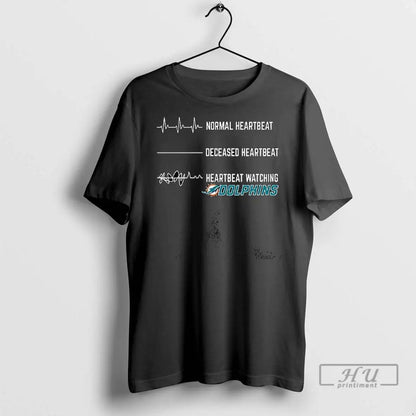 Trending Heartbeat Watching Miami Dolphins T Shirts TShirt Designer