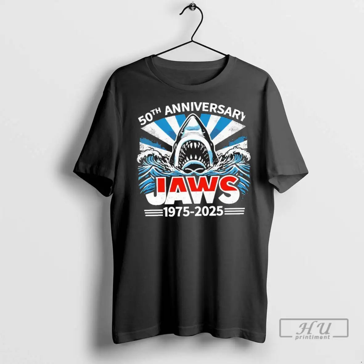 Trending Jaws 50Th Anniversary 1975 2025 T Shirts Sweatshirt Elegant