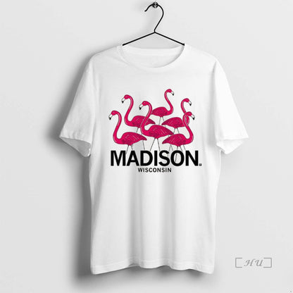 Trending Madison Wisconsin Flock Flamingos TShirt Premium Design