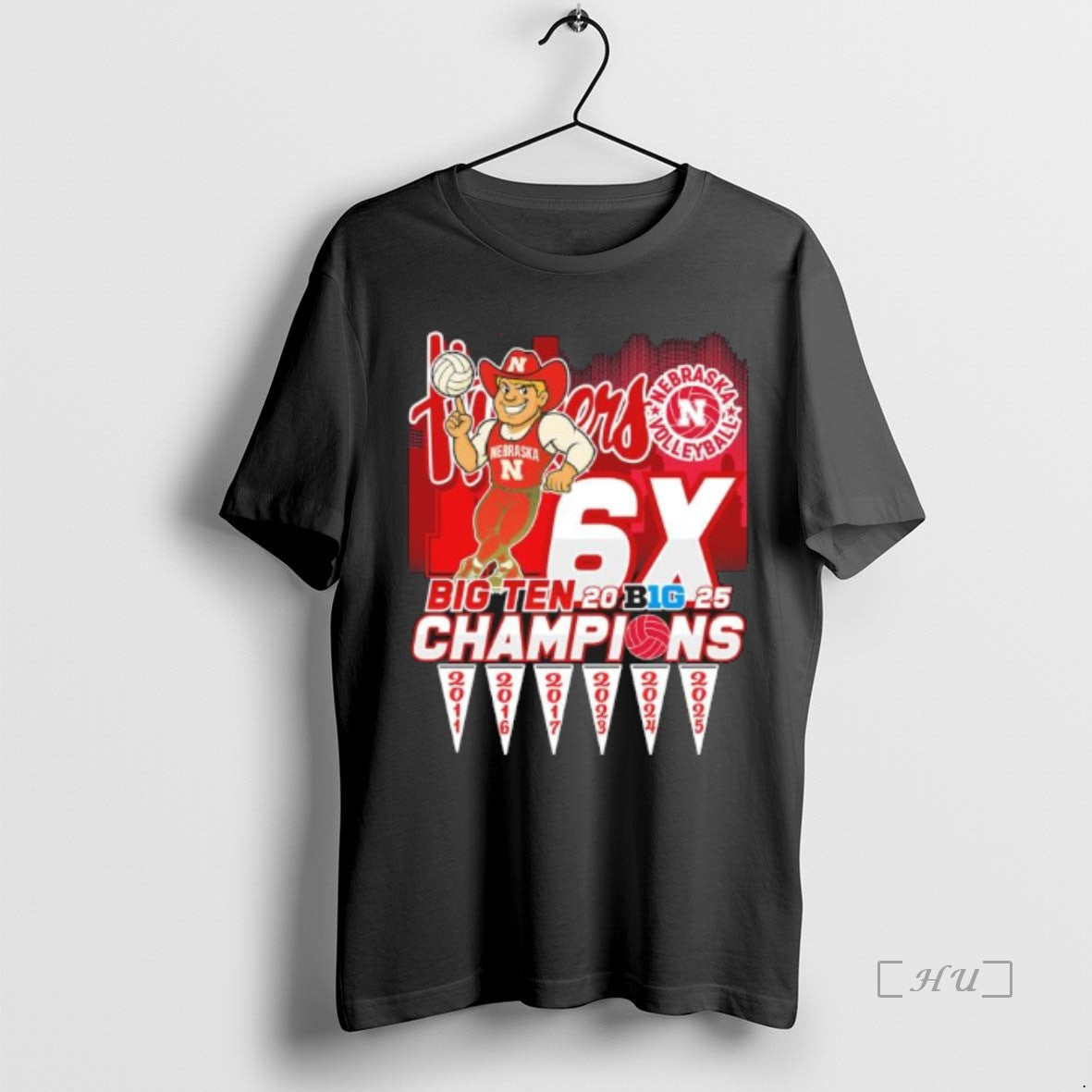 Trending Nebraska Huskers 6X Big 10 Womens Volleyball Champions