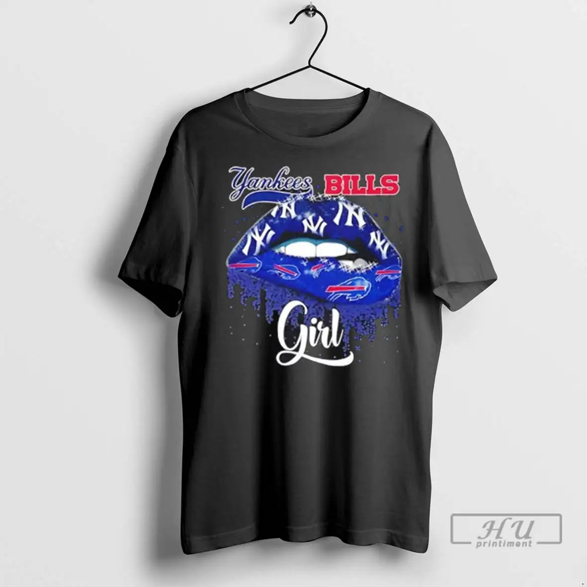 Trending New York Yankees X Buffalo Bills Lips T Shirts Shirt Premium