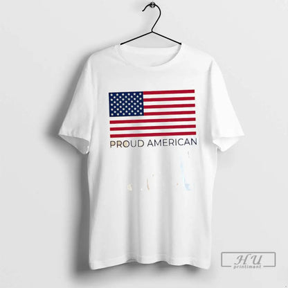 Trending Proud American Flag T Shirts Long Sleeve Trendy Gift