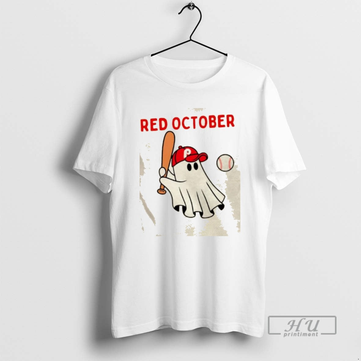 Trending Red October Halloween Philadelphia Phillies Baseball Ghost T