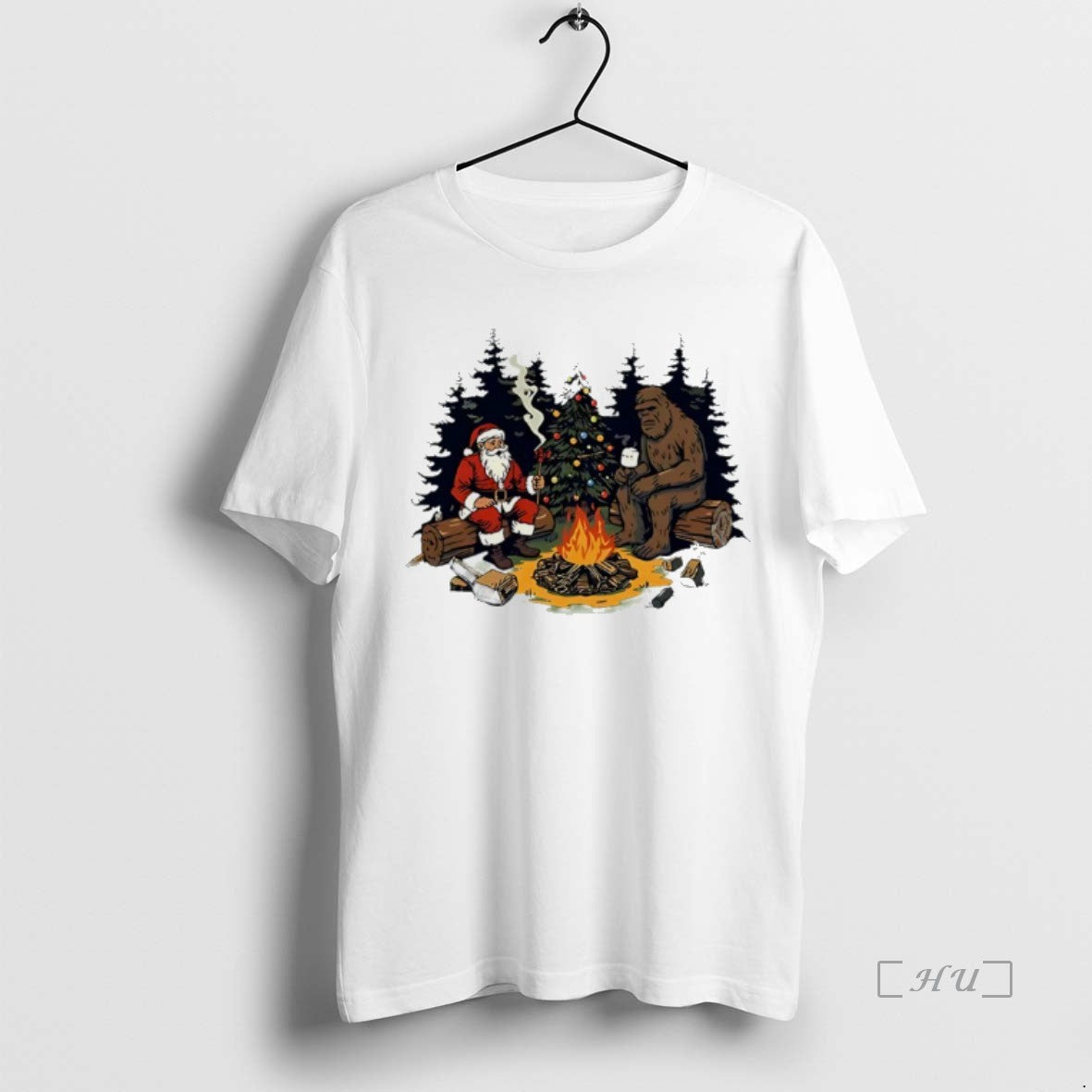 Trending Santa Bigfoot Campfire Tee Exclusive Gift