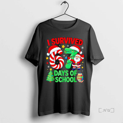 Trending Santa Laughing I Survived 67 Days School Candy Cane Six