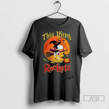 Trending Snoopy This Witch Loves Houston Rockets Halloween T Shirts