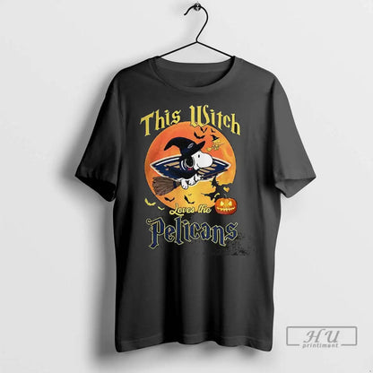 Trending Snoopy This Witch Loves New Orleans Pelicans Halloween T