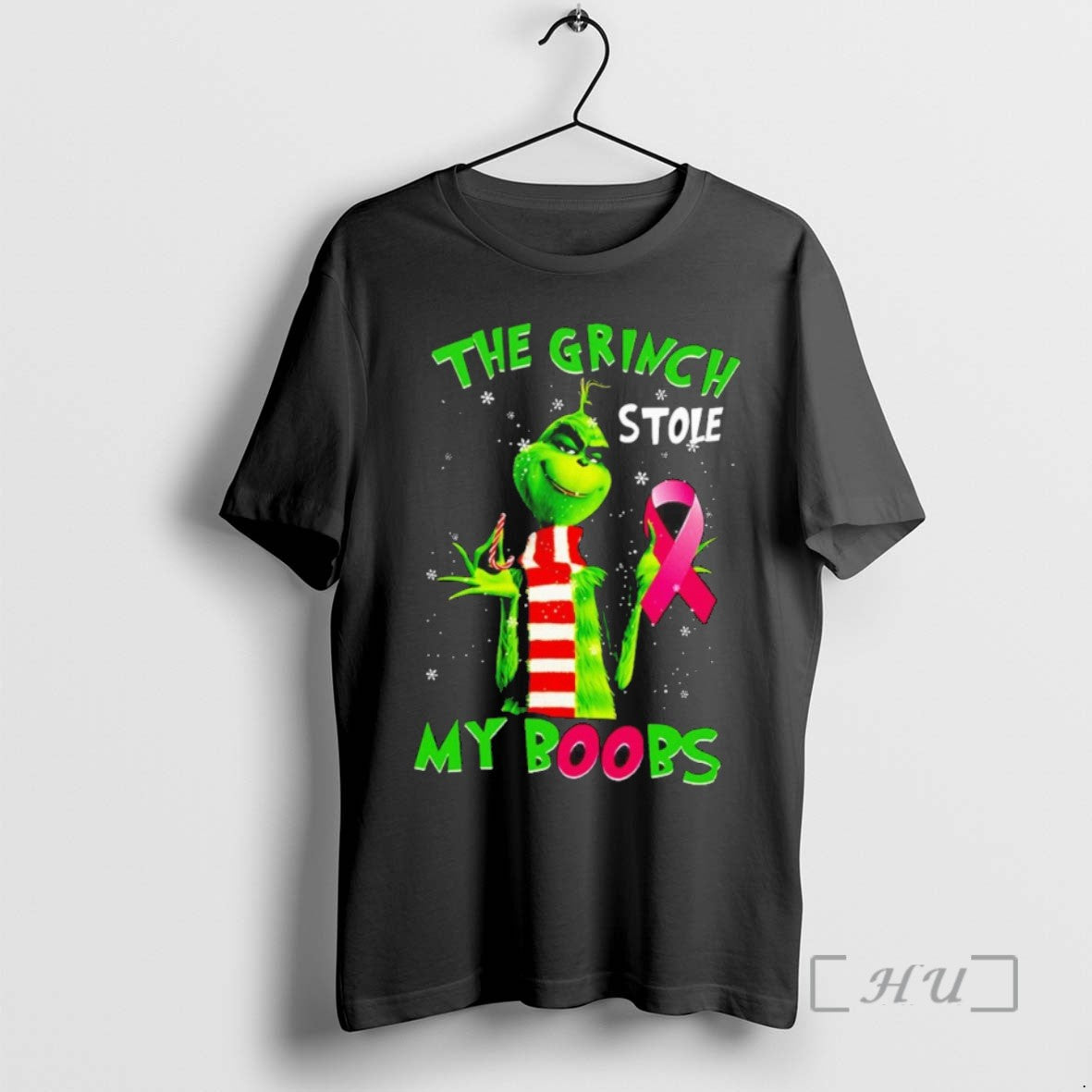 Trending Grinch Stole My Boobs Grinch Breast Cancer Long Sleeve