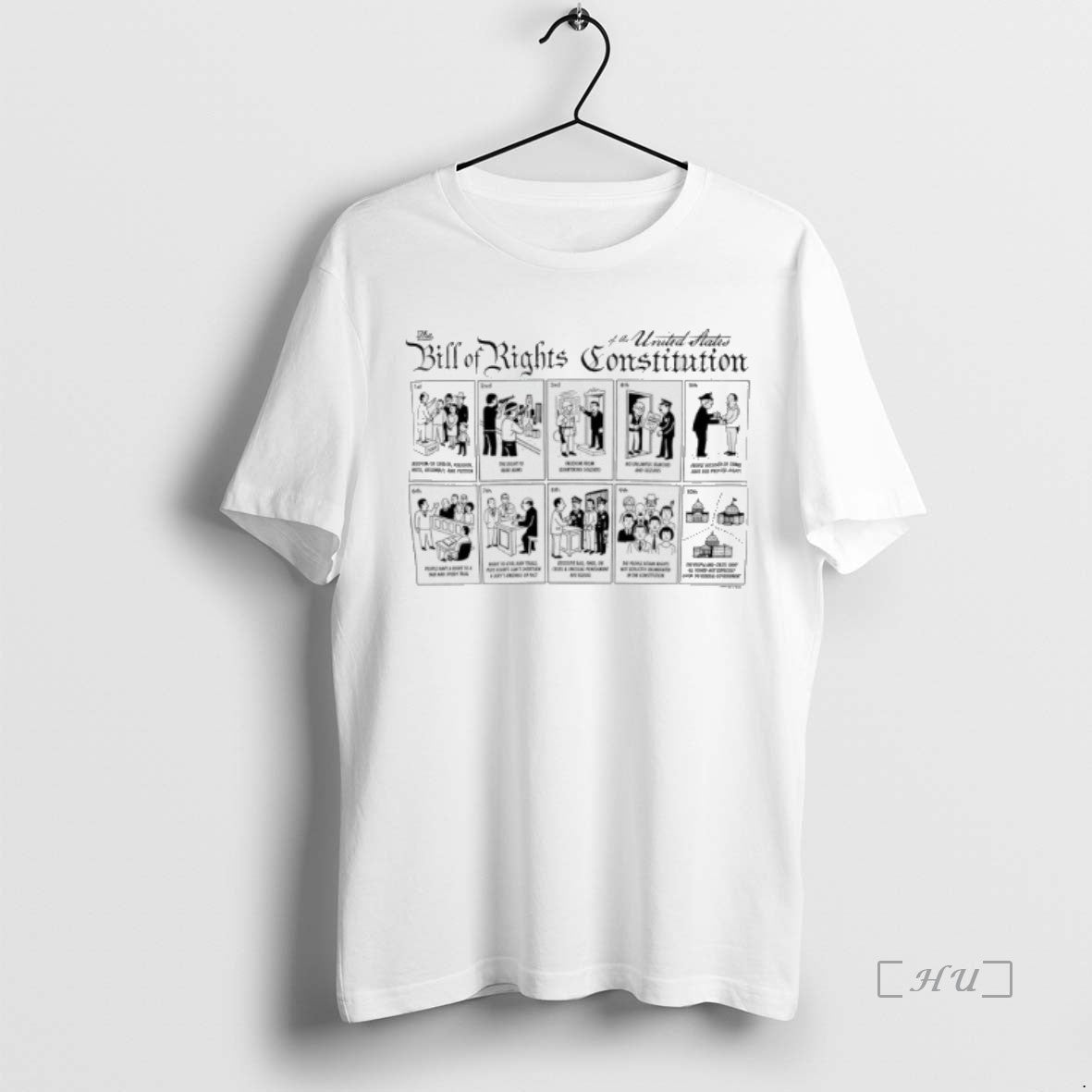 Trending Illustrated Bill Rights Ringer 25 Tee Trendy Gift