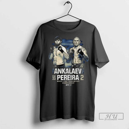 Trending Ufc 320 Ankalaev Vs Pereira 2 Bitmap Long Sleve T Shirts Tee