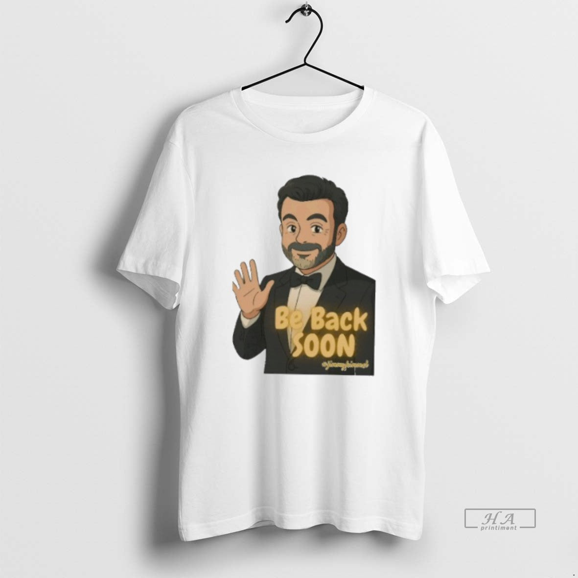 Trendy Be Back Soon Jimmy Kimmel Cartoon Nemoshirt White Tank Top