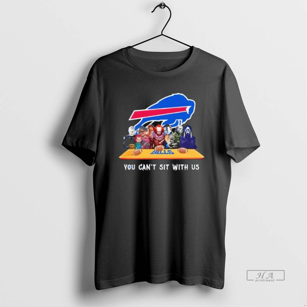 Trendy Buffalo Bills Horror Movies Halloween You Cant Sit Us TShirt