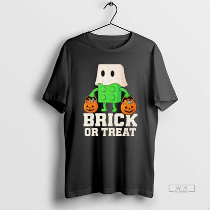 Trendy Building Bricks Halloween Brick Or Treat Ghost Builder Shirt