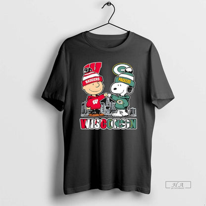 Trendy Charlie Brown And Snoopy X Wisconsin Badgers And Green Bay