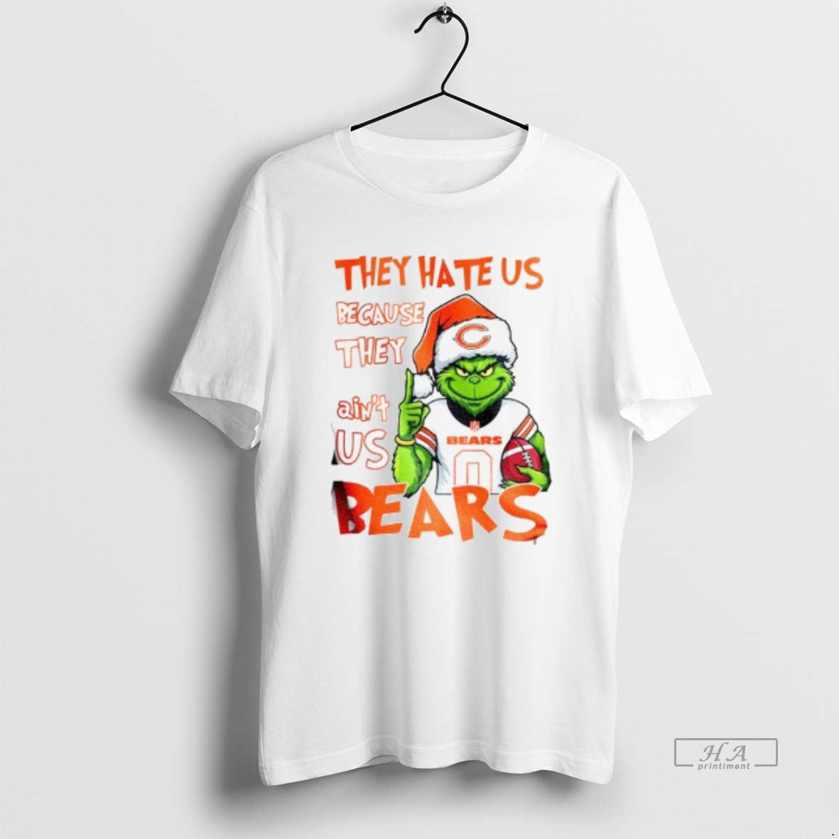 Trendy Chicago Bears Grinch They Hate Us Because They Aint Us Bears
