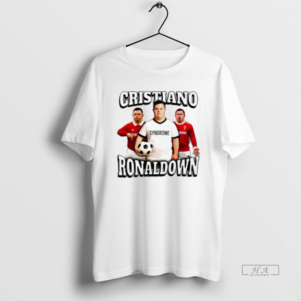 Trendy Cristiano Ronaldown Syndrome Tee Modern Art