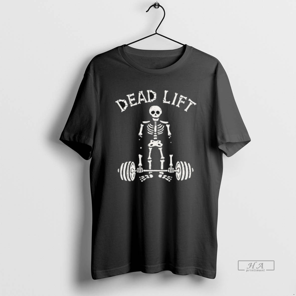 Trendy Dead Lift Skeleton Gym Shirt Stylish Design
